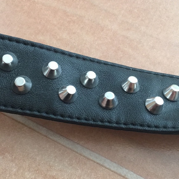 NWOT Material Girl Black Faux Leather Studded Bucket Bag Purse - Picture 3 of 5